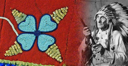 Flowers are often beaded onto clothing to remind us of our connection to plants. ▪ Glenbow Museum. (2005). Nitsitapiisinni Exhibit. Calgary, Alberta: Blackfoot Gallery Committee. (Photo courtesy of Glenbow Museum Archives NA-1757-13)