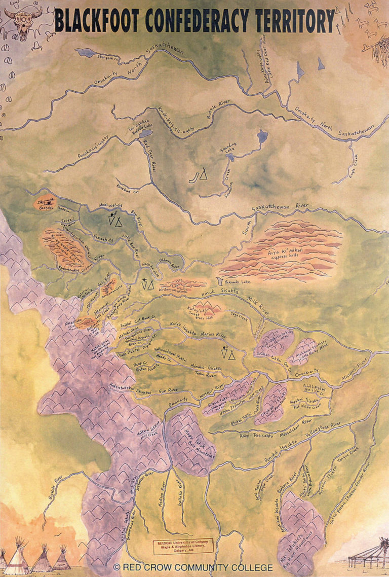 Map Of Blackfoot Confederacy Territory Map Of Blackfoot Confederacy Territory